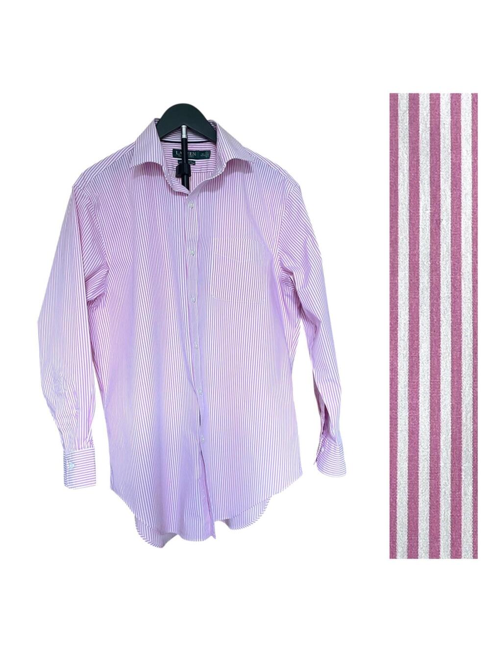 Lauren Ralph Lauren Pink Pinstripe Shirt Men's 16.5 32/33